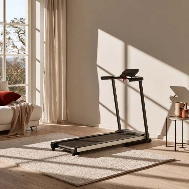 Runetic Tapis de Course Pliable – Inclinaison Auto, App Connectée